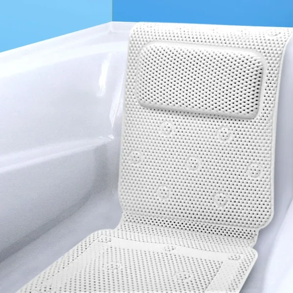 Non-Slip Spa Bathtub Mat Mattress Pad PVC Foam Breathable 3D Mesh Layers Bath Cushion With Pillow Full Body Bath Tub Pillow