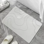 Diatomite Stone Bath Mat Diatom Mud Soft Mat Water Absorption Quick Drying Diatomite Stone Shower Mat Entryway Rugs Indoor