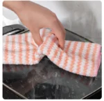 Microfiber Cleaning Cloth Velvet Thickened Dishcloths High Absorbent Scouring Kitchen Washing Dish Rags Household Wipe Towels