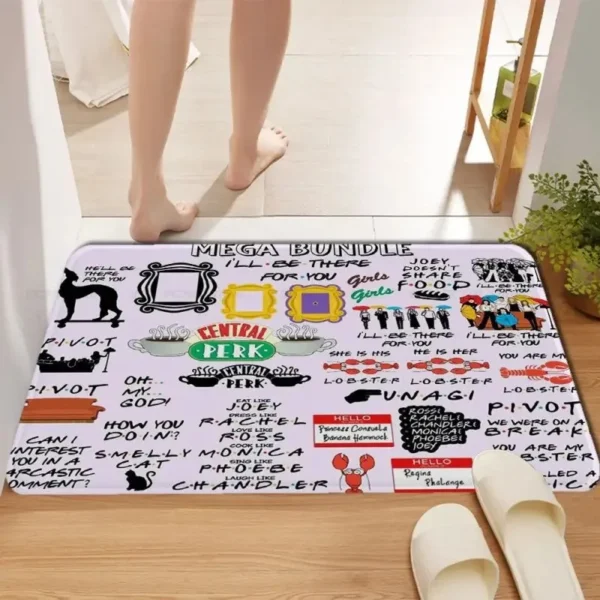 Friends Welcome Door Mat Anti-slip Home Indoor Carpets Laundry Room Kitchen Rugs Washable Hallway Bathroom Porch Floor Doormat