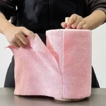 Reusable Cleaning Wipe Household Kitchen Cloth Microfiber Towel Rolls Dish Rags Wash Paper Towel Replacement 1 Roll of 20 Sheets