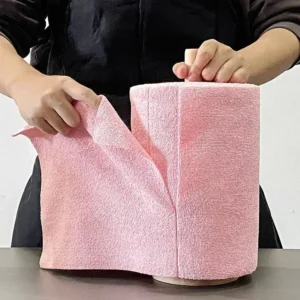 Reusable Cleaning Wipe Household Kitchen Cloth Microfiber Towel Rolls Dish Rags Wash Paper Towel Replacement 1 Roll of 20 Sheets