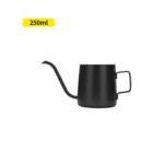 GOOSENECK DRIP POT COFFEE TEAPOT LIDLESS 250ML STAINLESS SWAN NECK THIN MOUTH NON-STICK COATING FOOD GRADE