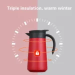 304 Stainless Steel Insulation Pot Thermoses Double Wall Vacuum Flask Car Portable Thermal Kettle Coffee Jug Teapot 850ml Water