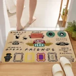 Friends Welcome Door Mat Anti-slip Home Indoor Carpets Laundry Room Kitchen Rugs Washable Hallway Bathroom Porch Floor Doormat