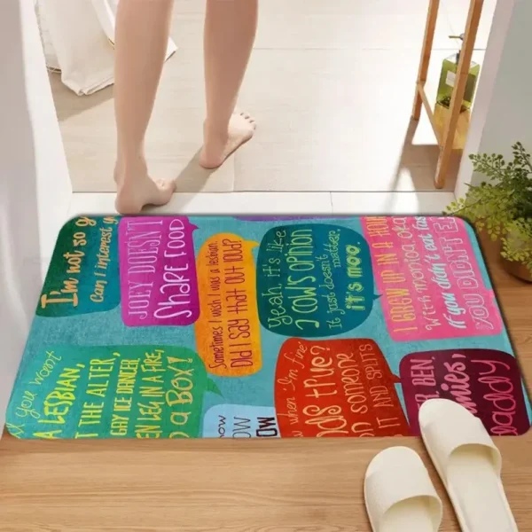 Friends Welcome Door Mat Anti-slip Home Indoor Carpets Laundry Room Kitchen Rugs Washable Hallway Bathroom Porch Floor Doormat