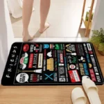 Friends Welcome Door Mat Anti-slip Home Indoor Carpets Laundry Room Kitchen Rugs Washable Hallway Bathroom Porch Floor Doormat