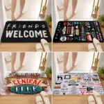 Friends Welcome Door Mat Anti-slip Home Indoor Carpets Laundry Room Kitchen Rugs Washable Hallway Bathroom Porch Floor Doormat