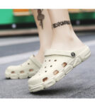 Grey Unisex Lightweight EVA Clogs for Men & Women – Slip-On Garden Shoes with Backstrap, Breathable Waterproof Foam Slippers