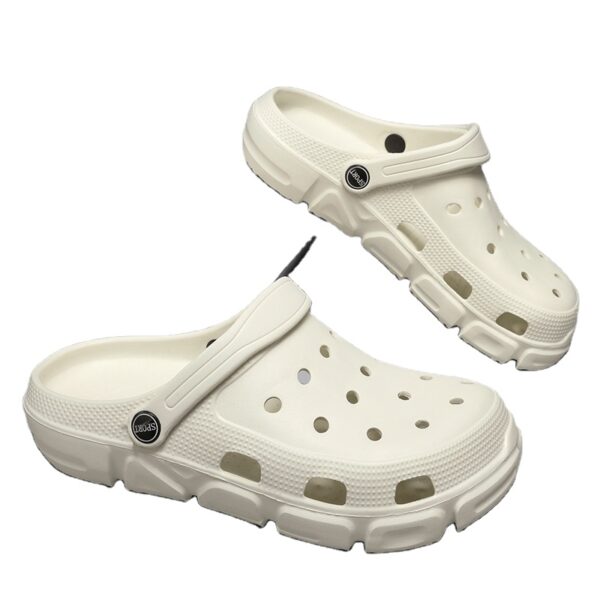 Grey Unisex Lightweight EVA Clogs for Men & Women – Slip-On Garden Shoes with Backstrap, Breathable Waterproof Foam Slippers
