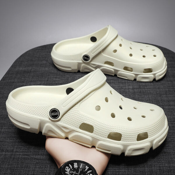 Grey Unisex Lightweight EVA Clogs for Men & Women – Slip-On Garden Shoes with Backstrap, Breathable Waterproof Foam Slippers